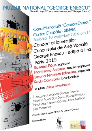 Concert al laureaților Concursului de Artă Vocală “George Enescu”, ediția a II-a, Paris, 2015